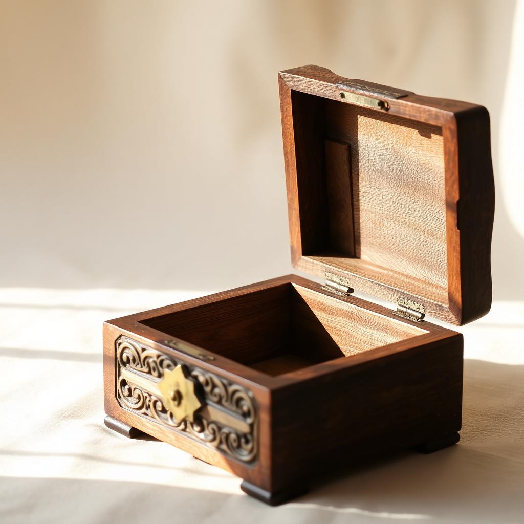 Old Wooden Jewellery Box